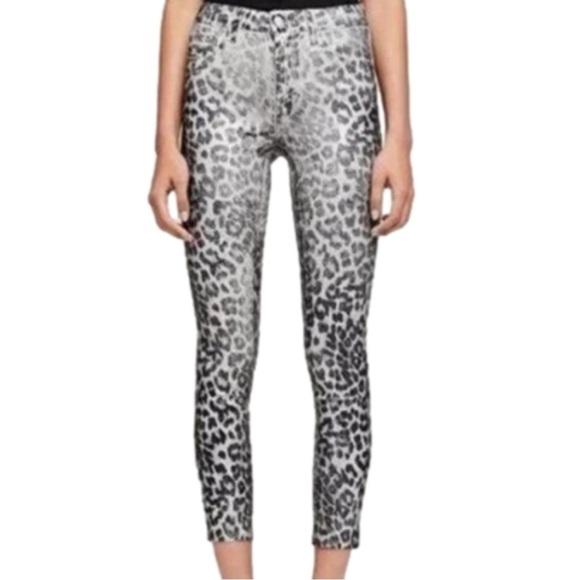 L’agence Margot High Rise Skinny Jeans Leopard Crackle Foil - Picture 9 of 10